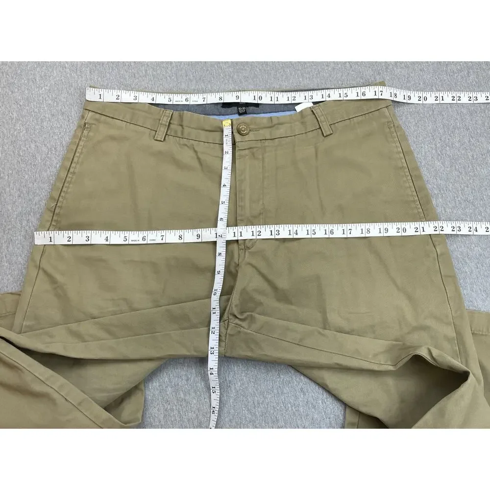 Banana‎ Republic Pants Men 35 x 30 Green 100% Cotton Gavin Chino Flat Front